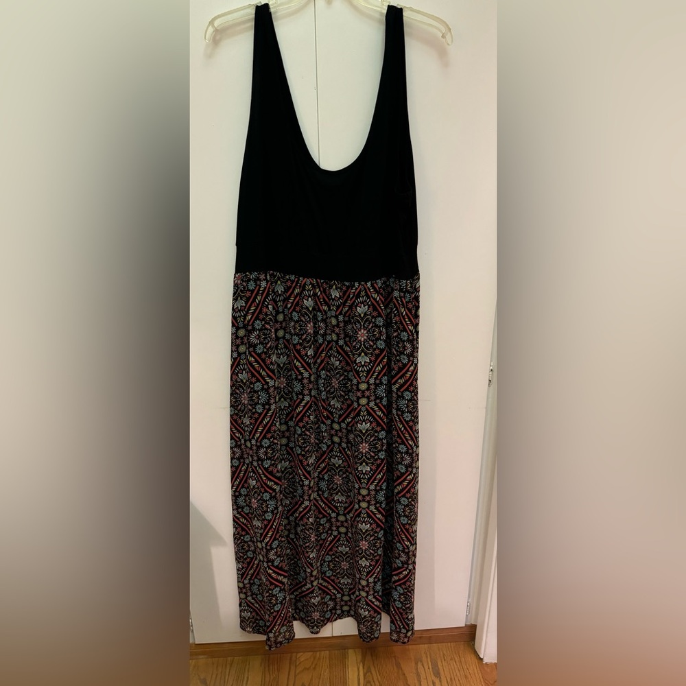 Torrid Black Tank Maxi with Flowy Chiffon Skirt. Size 4 - 26W
